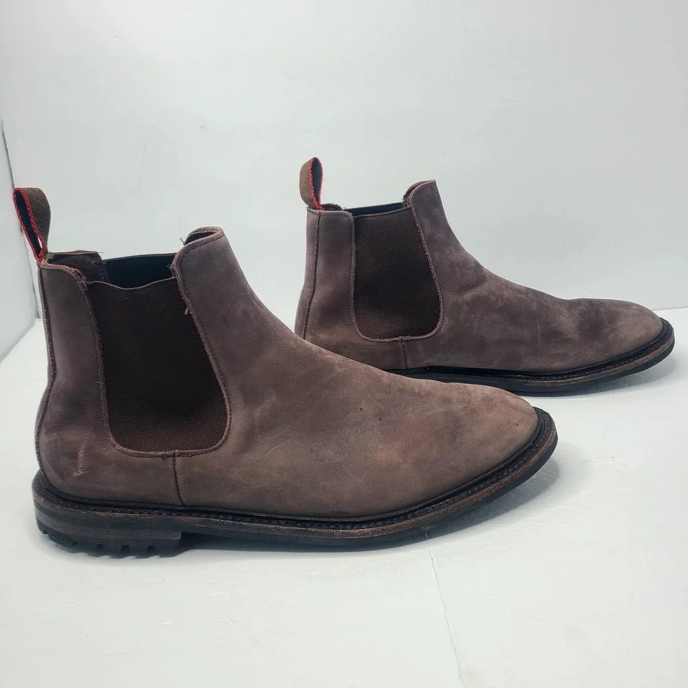 Allen Edmonds Grafton Chelsea Boots Men Sz 14 D Brown Weatherproof Comfort Shoes